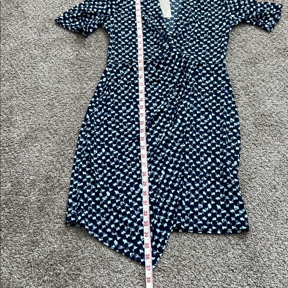 Banana Republic Navy and Light Blue Asymmetrical Dress—Size Petite Small - Picture 6 of 10